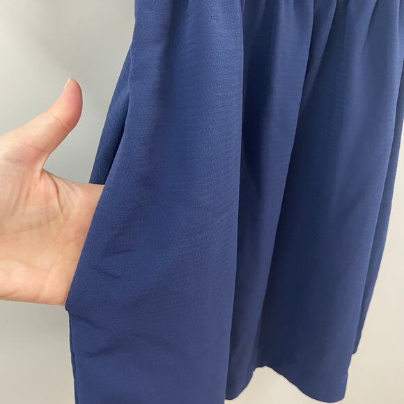 Hill House Home The Athena Nap Dress Wrinkle Resistant Navy Crepe M - Picture 6 of 9